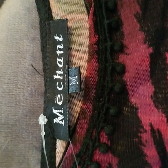 Mechant Sheer Tie Dye Animal Print Tunic  Sz Med - Picture 4 of 6